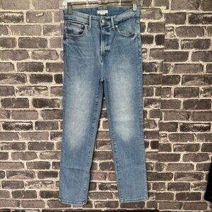 Good American ALWAYS FITS GOOD CLASSIC SLIM STRAIGHT JEANS 6-12 light wash